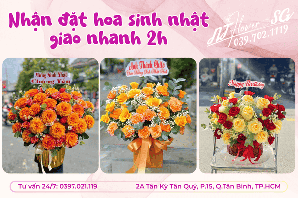 Đặt hoa sinh nhật giao nhanh tại Tân Bình